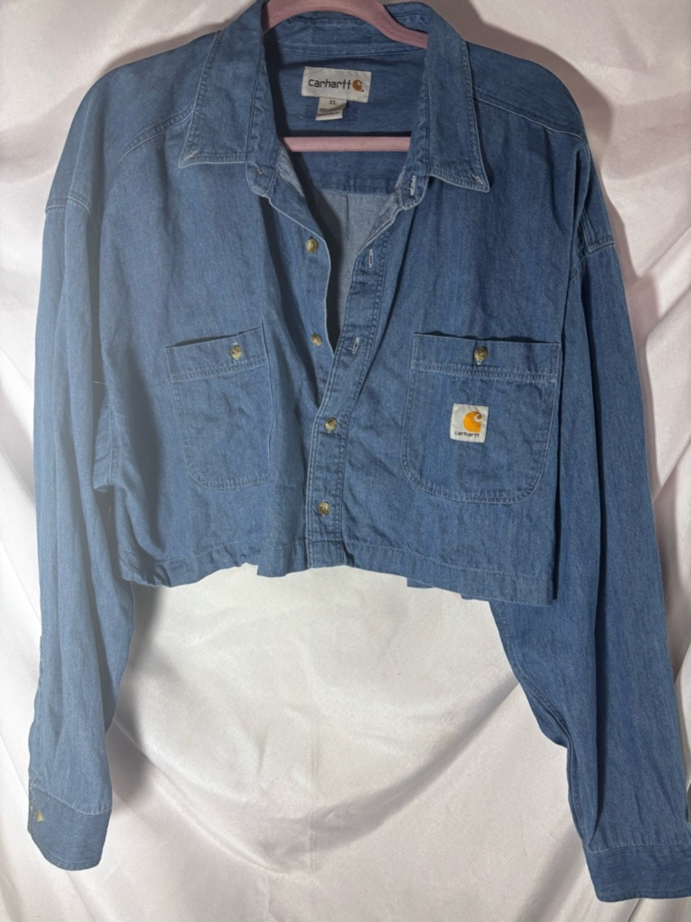 Carhartt Denim Cropped Workshirt in‎ Blue